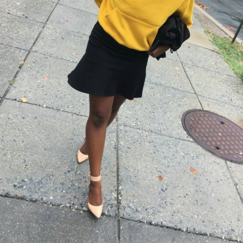 GAP pleated peplum mini skirt